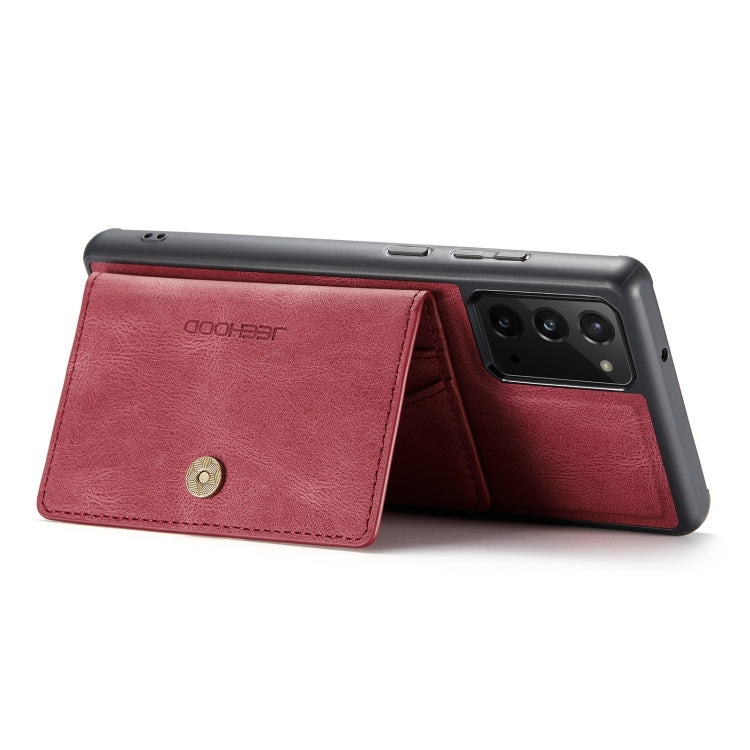For Samsung Galaxy Note20 JEEHOOD Retro Magnetic Detachable Protective Case with Wallet & Card Slot & Holder