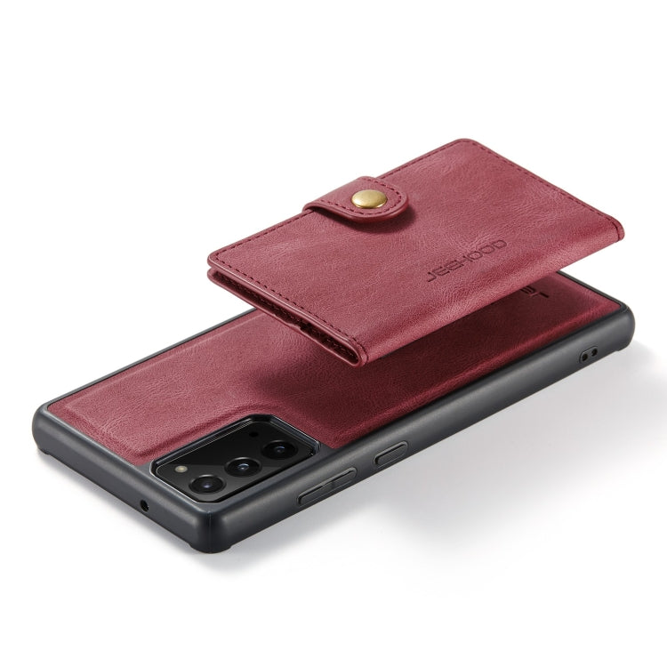 For Samsung Galaxy Note20 JEEHOOD Retro Magnetic Detachable Protective Case with Wallet & Card Slot & Holder