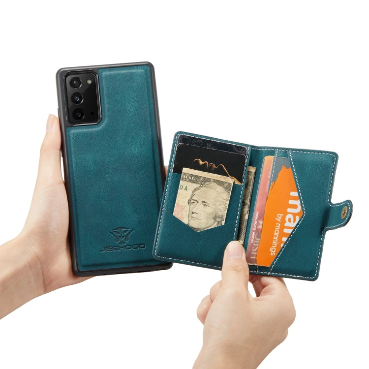 For Samsung Galaxy Note20 JEEHOOD Retro Magnetic Detachable Protective Case with Wallet & Card Slot & Holder
