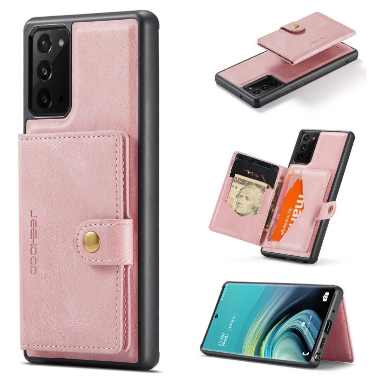 For Samsung Galaxy Note20 JEEHOOD Retro Magnetic Detachable Protective Case with Wallet & Card Slot & Holder
