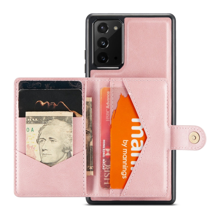 For Samsung Galaxy Note20 JEEHOOD Retro Magnetic Detachable Protective Case with Wallet & Card Slot & Holder