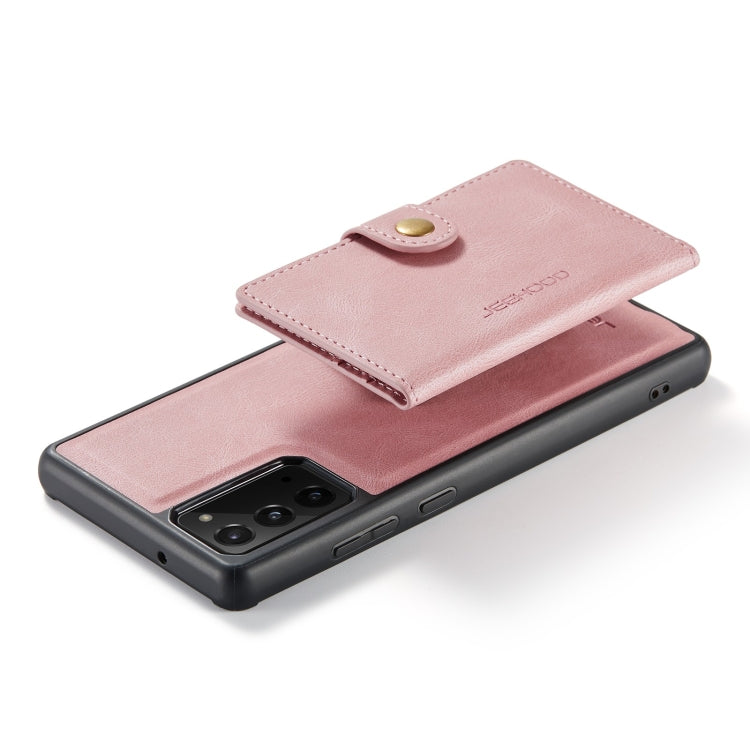 For Samsung Galaxy Note20 JEEHOOD Retro Magnetic Detachable Protective Case with Wallet & Card Slot & Holder