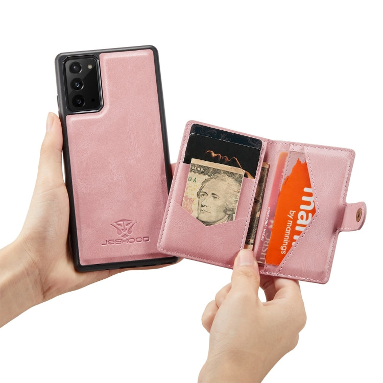 For Samsung Galaxy Note20 JEEHOOD Retro Magnetic Detachable Protective Case with Wallet & Card Slot & Holder