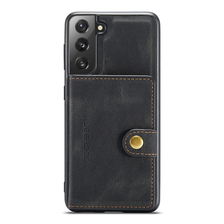 For Samsung Galaxy S21 5G JEEHOOD Retro Magnetic Detachable Protective Case with Wallet & Card Slot & Holder