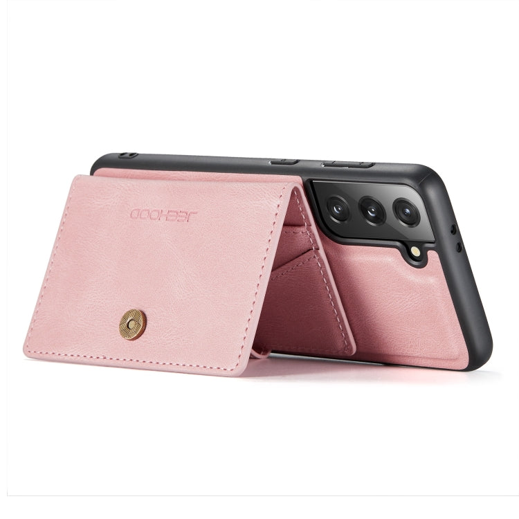 For Samsung Galaxy S21 5G JEEHOOD Retro Magnetic Detachable Protective Case with Wallet & Card Slot & Holder
