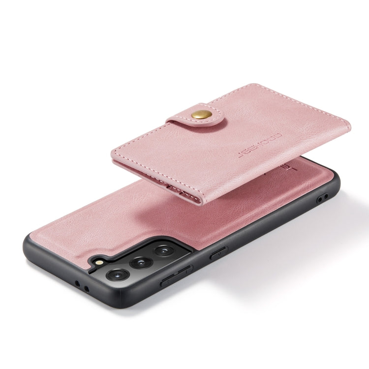 For Samsung Galaxy S21 5G JEEHOOD Retro Magnetic Detachable Protective Case with Wallet & Card Slot & Holder