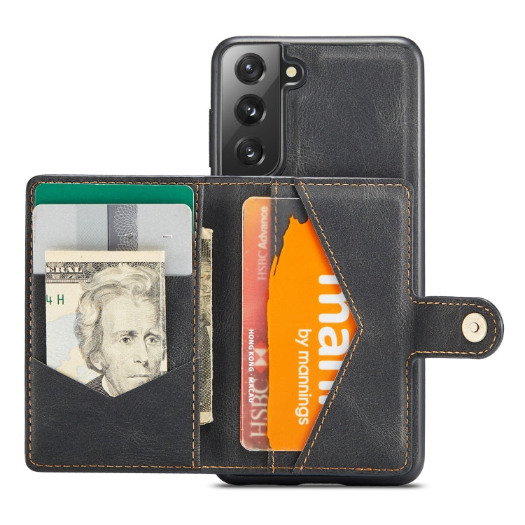 For Samsung Galaxy S21+ 5G JEEHOOD Retro Magnetic Detachable Protective Case with Wallet & Card Slot & Holder