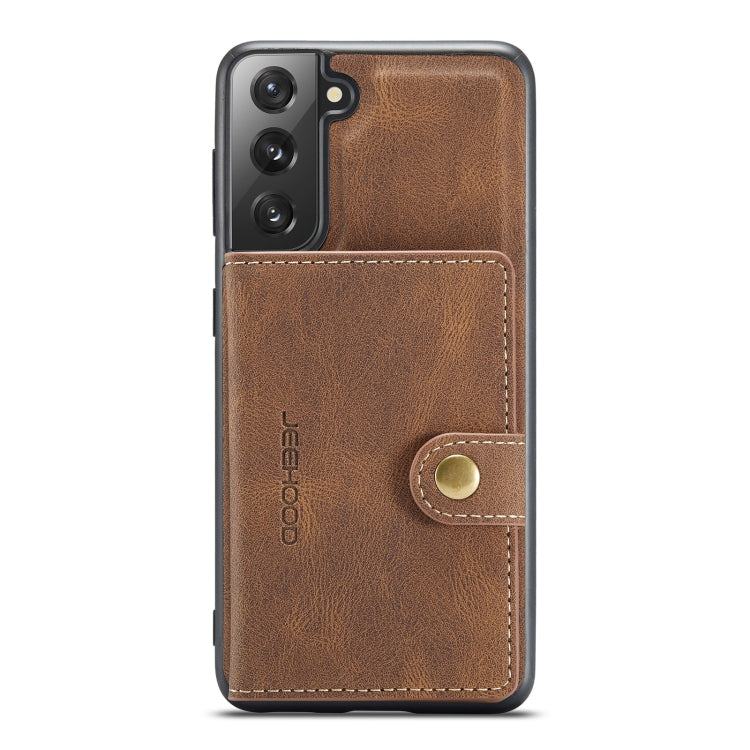 For Samsung Galaxy S21+ 5G JEEHOOD Retro Magnetic Detachable Protective Case with Wallet & Card Slot & Holder
