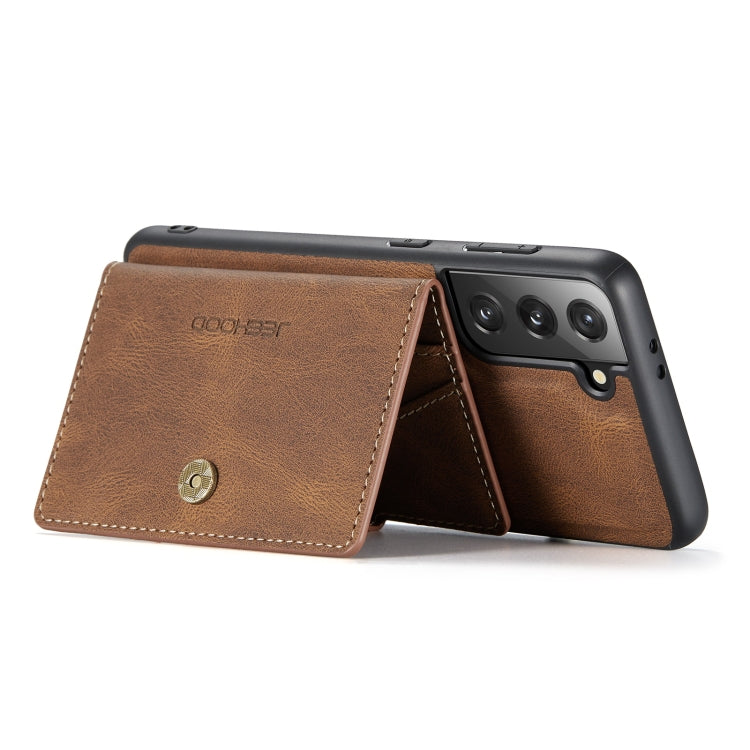 For Samsung Galaxy S21+ 5G JEEHOOD Retro Magnetic Detachable Protective Case with Wallet & Card Slot & Holder