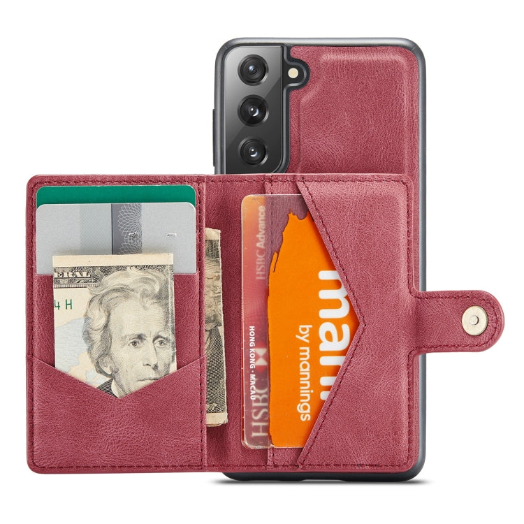 For Samsung Galaxy S21+ 5G JEEHOOD Retro Magnetic Detachable Protective Case with Wallet & Card Slot & Holder