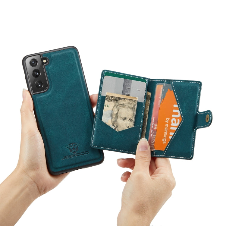 For Samsung Galaxy S21+ 5G JEEHOOD Retro Magnetic Detachable Protective Case with Wallet & Card Slot & Holder