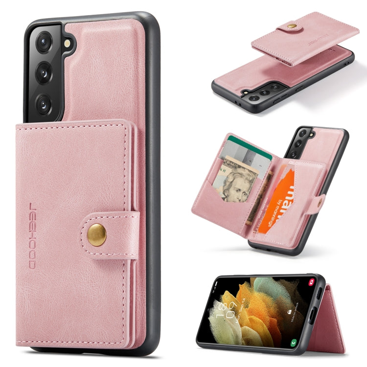 For Samsung Galaxy S21+ 5G JEEHOOD Retro Magnetic Detachable Protective Case with Wallet & Card Slot & Holder