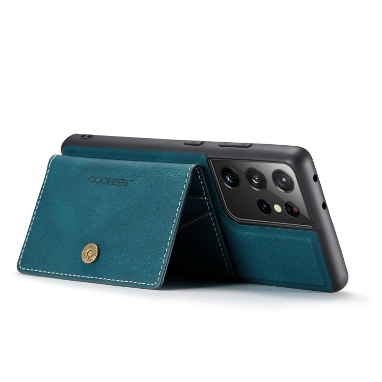 For Samsung Galaxy S21 Ultra 5G JEEHOOD Retro Magnetic Detachable Protective Case with Wallet & Card Slot & Holder