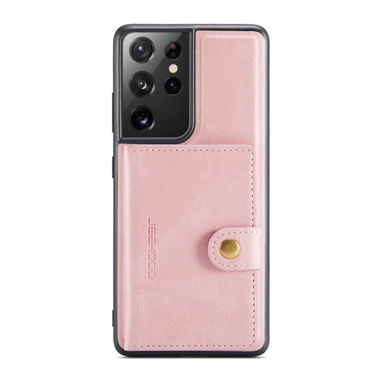For Samsung Galaxy S21 Ultra 5G JEEHOOD Retro Magnetic Detachable Protective Case with Wallet & Card Slot & Holder