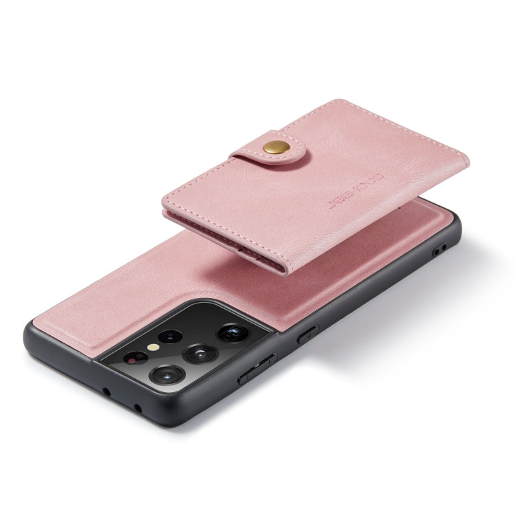 For Samsung Galaxy S21 Ultra 5G JEEHOOD Retro Magnetic Detachable Protective Case with Wallet & Card Slot & Holder