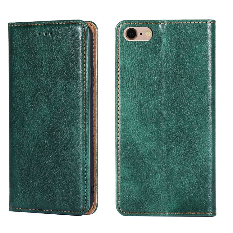 For iPhone 6 Plus PU + TPU Gloss Oil Solid Color Magnetic Horizontal Flip Leather Case with Holder & Card Slot & Wallet