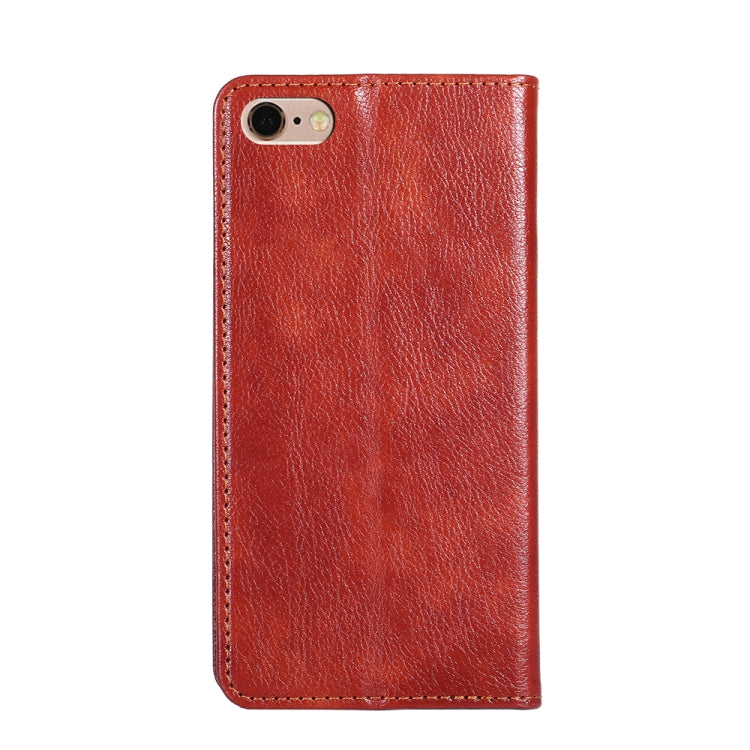 For iPhone 6 Plus PU + TPU Gloss Oil Solid Color Magnetic Horizontal Flip Leather Case with Holder & Card Slot & Wallet