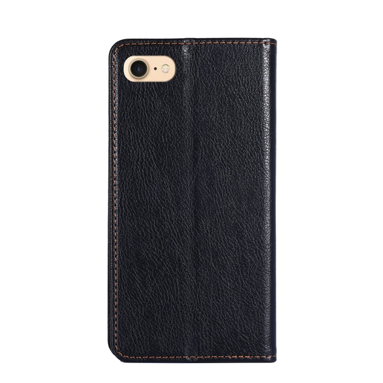 For iPhone 7 / 8 / SE (2020) PU + TPU Gloss Oil Solid Color Magnetic Horizontal Flip Leather Case with Holder & Card Slot & Wallet