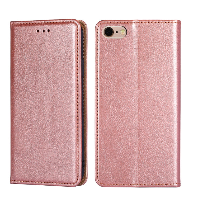 For iPhone 7 / 8 / SE (2020) PU + TPU Gloss Oil Solid Color Magnetic Horizontal Flip Leather Case with Holder & Card Slot & Wallet