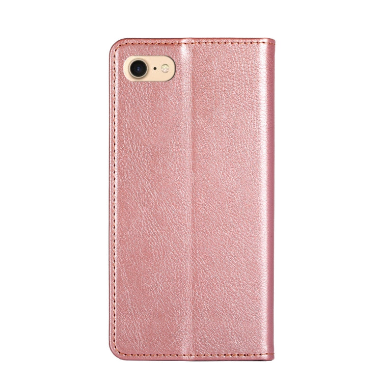 For iPhone 7 / 8 / SE (2020) PU + TPU Gloss Oil Solid Color Magnetic Horizontal Flip Leather Case with Holder & Card Slot & Wallet