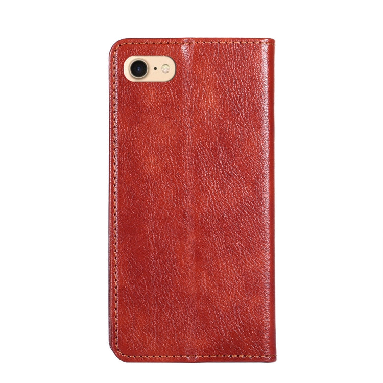 For iPhone 7 / 8 / SE (2020) PU + TPU Gloss Oil Solid Color Magnetic Horizontal Flip Leather Case with Holder & Card Slot & Wallet