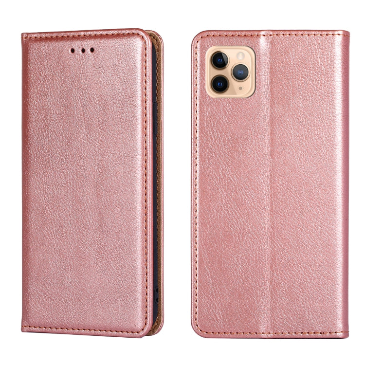 For iPhone 11 Pro Max PU + TPU Gloss Oil Solid Color Magnetic Horizontal Flip Leather Case with Holder & Card Slot & Wallet