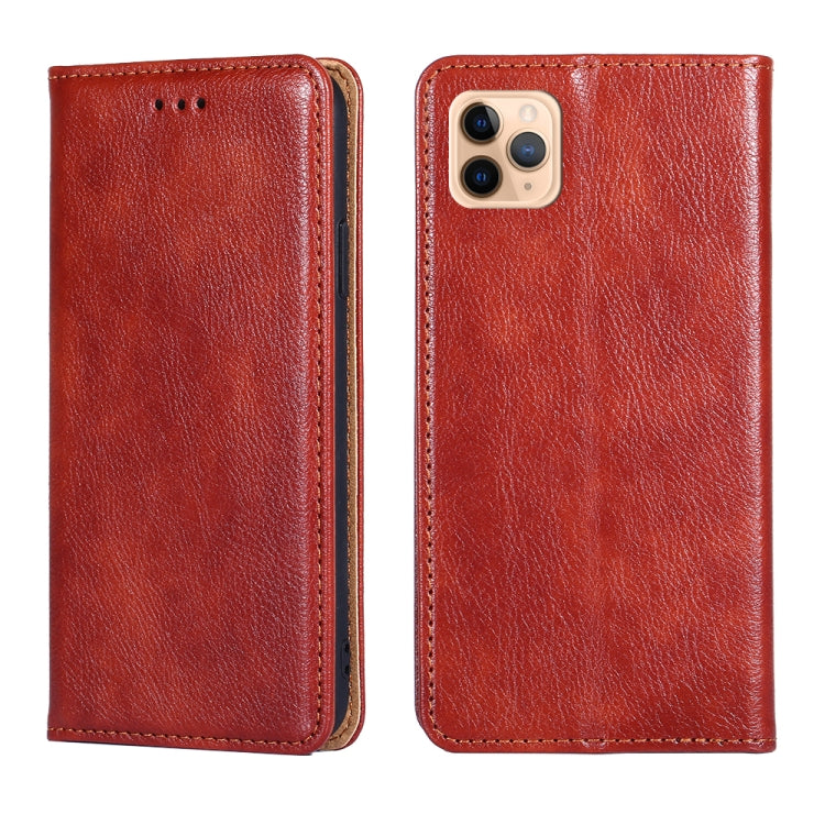 For iPhone 11 Pro Max PU + TPU Gloss Oil Solid Color Magnetic Horizontal Flip Leather Case with Holder & Card Slot & Wallet