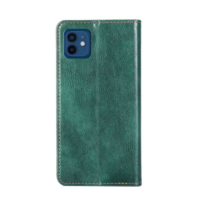 For iPhone 12 / 12 Pro PU + TPU Gloss Oil Solid Color Magnetic Horizontal Flip Leather Case with Holder & Card Slot & Wallet