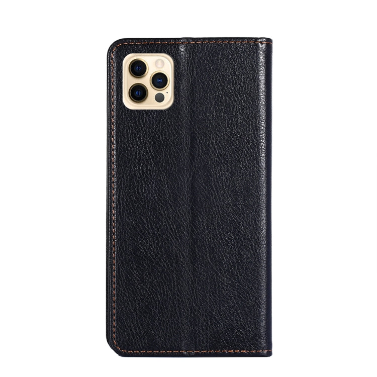 For iPhone 12 Pro Max PU + TPU Gloss Oil Solid Color Magnetic Horizontal Flip Leather Case with Holder & Card Slot & Wallet