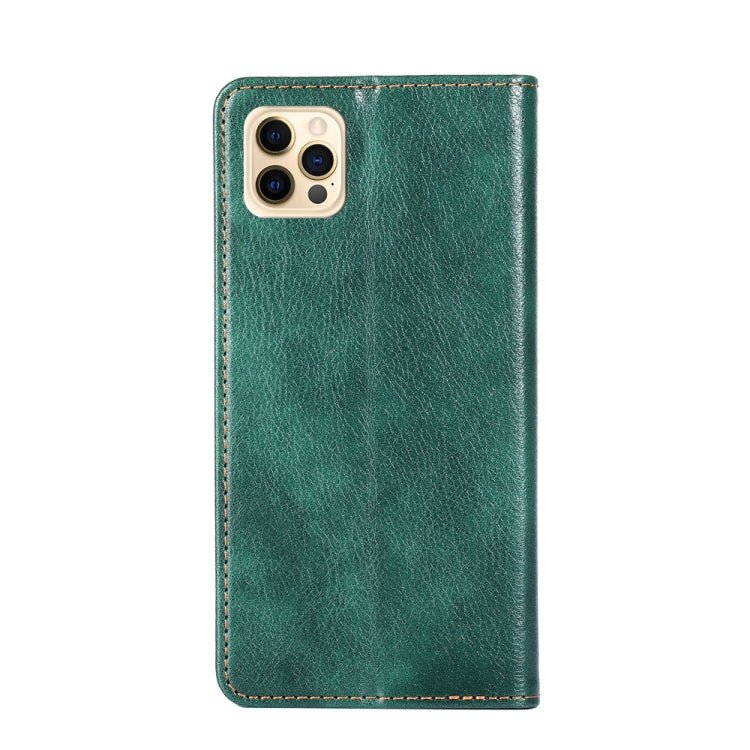For iPhone 12 Pro Max PU + TPU Gloss Oil Solid Color Magnetic Horizontal Flip Leather Case with Holder & Card Slot & Wallet