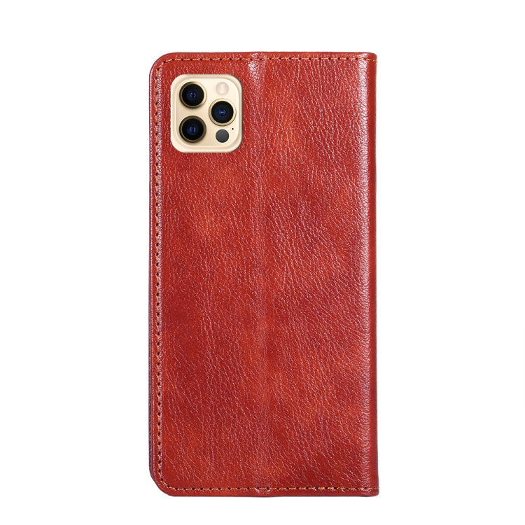 For iPhone 12 Pro Max PU + TPU Gloss Oil Solid Color Magnetic Horizontal Flip Leather Case with Holder & Card Slot & Wallet