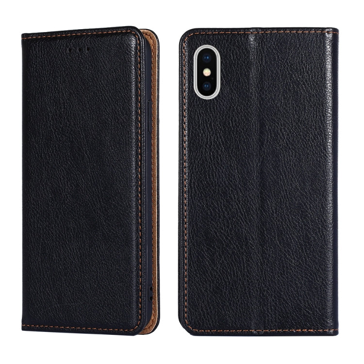 For iPhone X / XS PU + TPU Gloss Oil Solid Color Magnetic Horizontal Flip Leather Case with Holder & Card Slot & Wallet