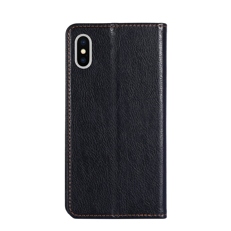 For iPhone X / XS PU + TPU Gloss Oil Solid Color Magnetic Horizontal Flip Leather Case with Holder & Card Slot & Wallet