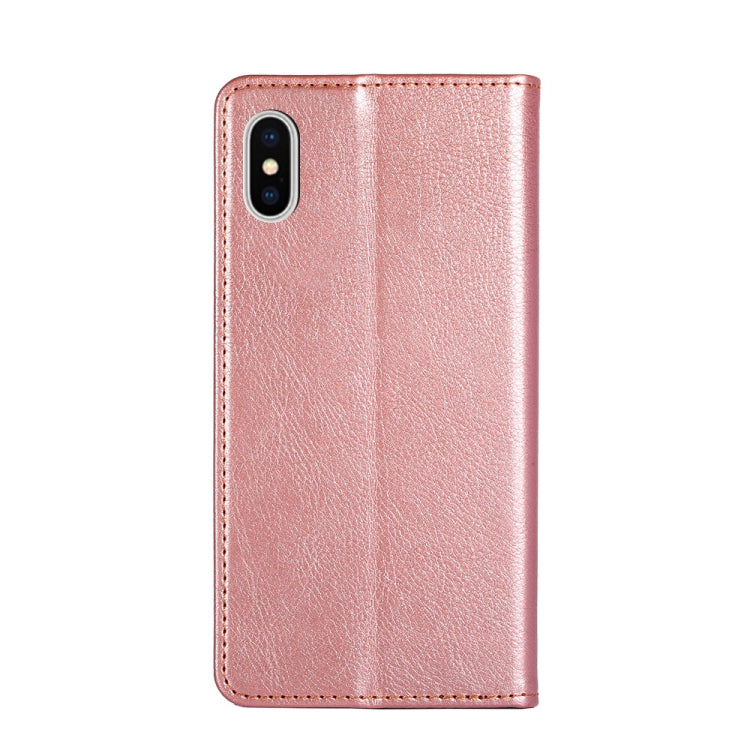 For iPhone X / XS PU + TPU Gloss Oil Solid Color Magnetic Horizontal Flip Leather Case with Holder & Card Slot & Wallet