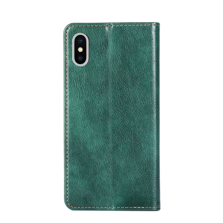 For iPhone X / XS PU + TPU Gloss Oil Solid Color Magnetic Horizontal Flip Leather Case with Holder & Card Slot & Wallet