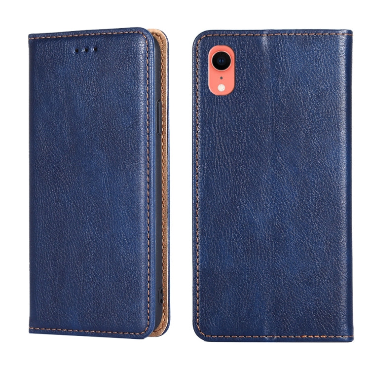 For iPhone XR PU + TPU Gloss Oil Solid Color Magnetic Horizontal Flip Leather Case with Holder & Card Slot & Wallet