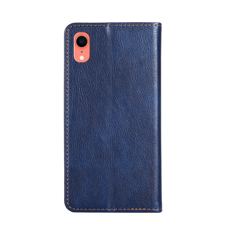 For iPhone XR PU + TPU Gloss Oil Solid Color Magnetic Horizontal Flip Leather Case with Holder & Card Slot & Wallet
