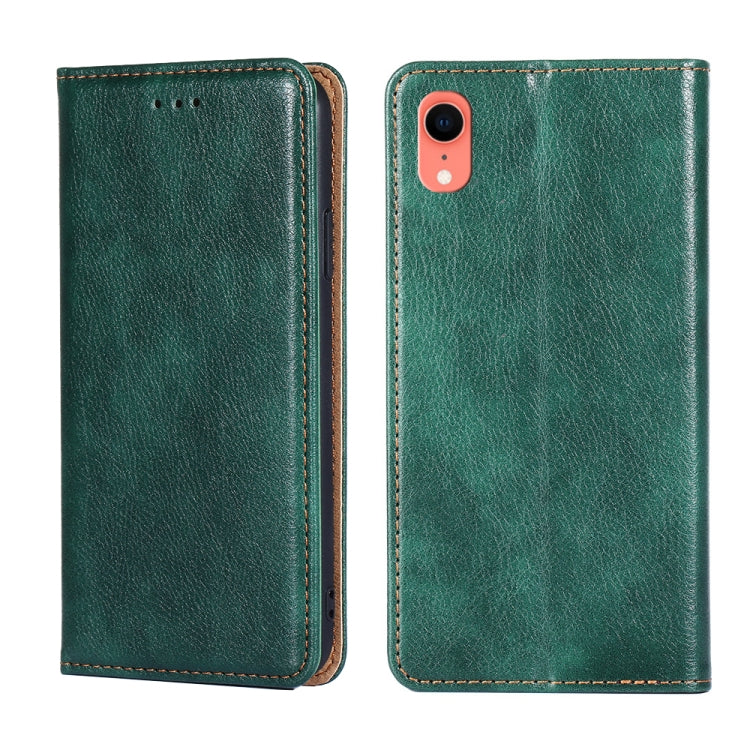 For iPhone XR PU + TPU Gloss Oil Solid Color Magnetic Horizontal Flip Leather Case with Holder & Card Slot & Wallet