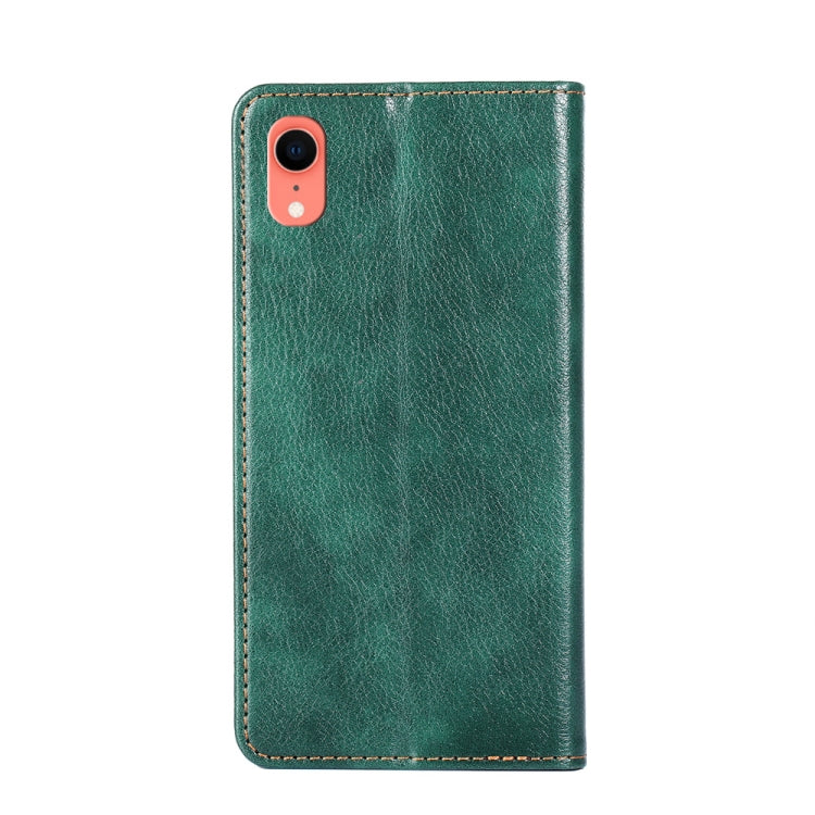 For iPhone XR PU + TPU Gloss Oil Solid Color Magnetic Horizontal Flip Leather Case with Holder & Card Slot & Wallet