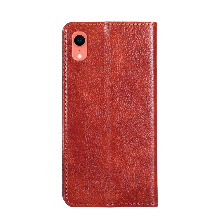 For iPhone XR PU + TPU Gloss Oil Solid Color Magnetic Horizontal Flip Leather Case with Holder & Card Slot & Wallet