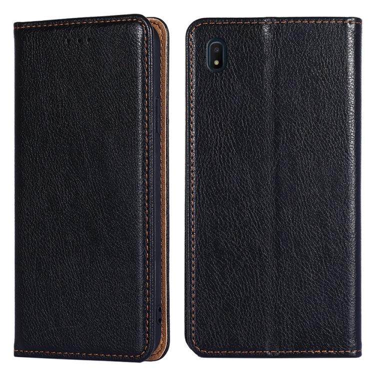 For Samsung Galaxy A10e PU + TPU Gloss Oil Solid Color Magnetic Horizontal Flip Leather Case with Holder & Card Slot & Wallet