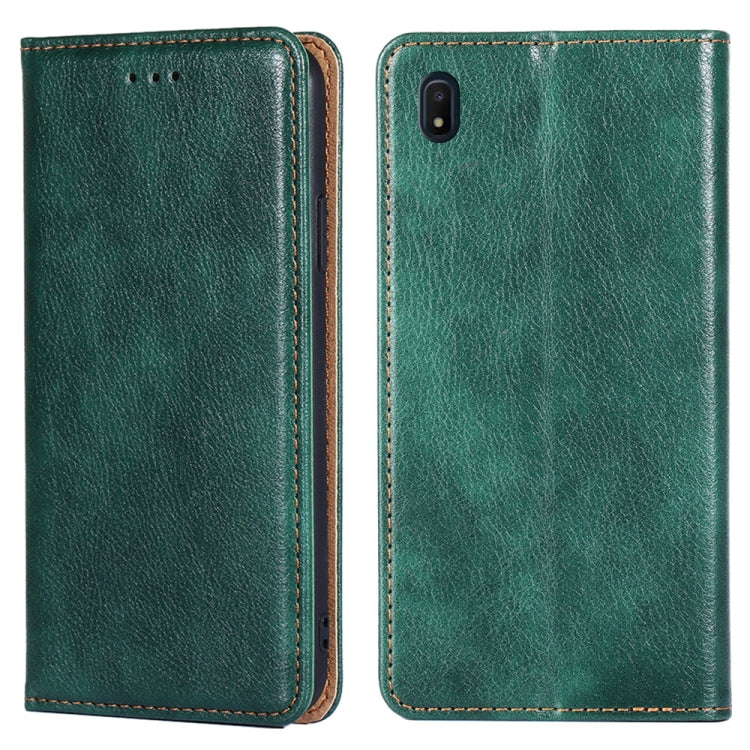 For Samsung Galaxy A10e PU + TPU Gloss Oil Solid Color Magnetic Horizontal Flip Leather Case with Holder & Card Slot & Wallet