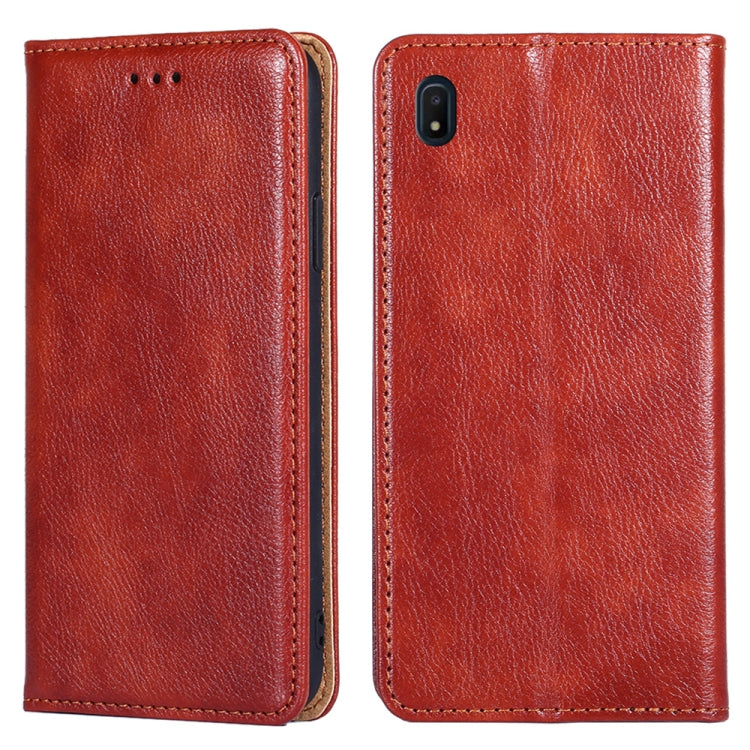 For Samsung Galaxy A10e PU + TPU Gloss Oil Solid Color Magnetic Horizontal Flip Leather Case with Holder & Card Slot & Wallet