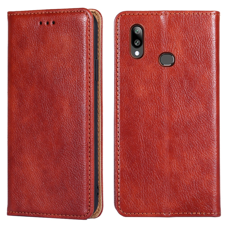 For Samsung Galaxy A10s PU + TPU Gloss Oil Solid Color Magnetic Horizontal Flip Leather Case with Holder & Card Slot & Wallet