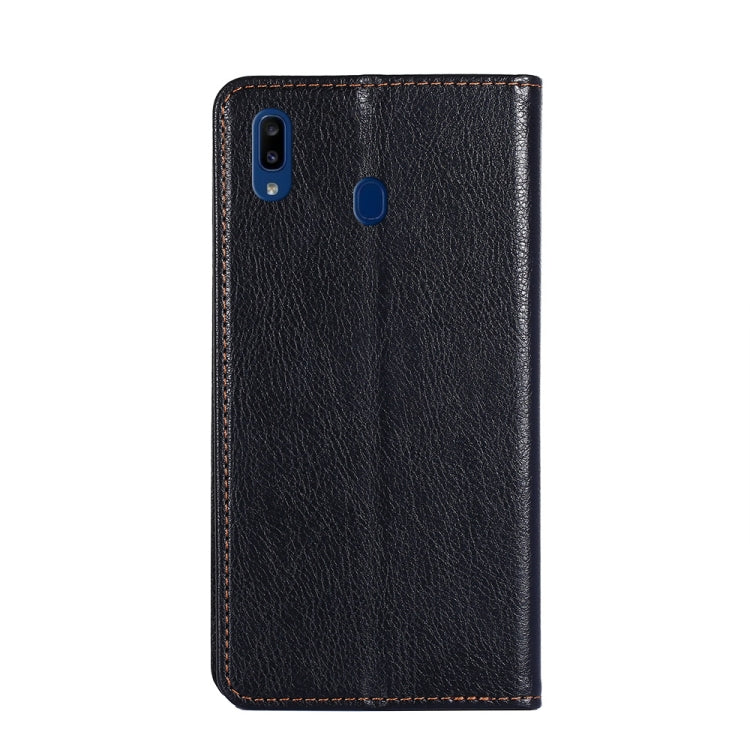 For Samsung Galaxy A20e PU + TPU Gloss Oil Solid Color Magnetic Horizontal Flip Leather Case with Holder & Card Slot & Wallet
