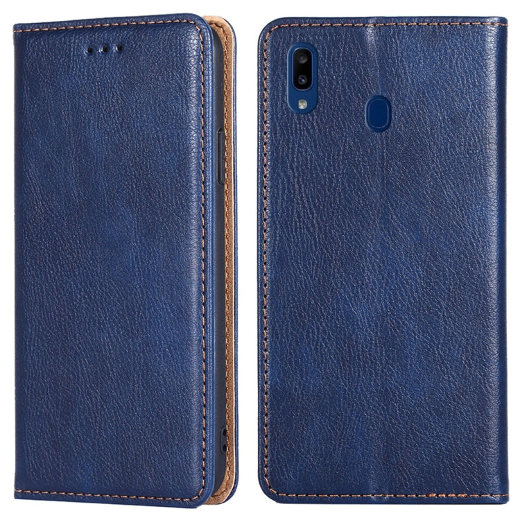 For Samsung Galaxy A20e PU + TPU Gloss Oil Solid Color Magnetic Horizontal Flip Leather Case with Holder & Card Slot & Wallet