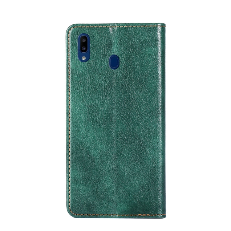 For Samsung Galaxy A20e PU + TPU Gloss Oil Solid Color Magnetic Horizontal Flip Leather Case with Holder & Card Slot & Wallet