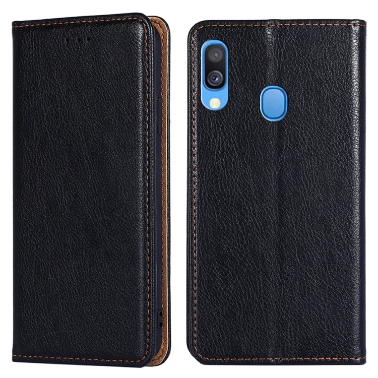 For Samsung Galaxy A40 PU + TPU Gloss Oil Solid Color Magnetic Horizontal Flip Leather Case with Holder & Card Slot & Wallet
