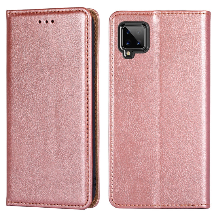 For Samsung Galaxy A42 5G PU + TPU Gloss Oil Solid Color Magnetic Horizontal Flip Leather Case with Holder & Card Slot & Wallet