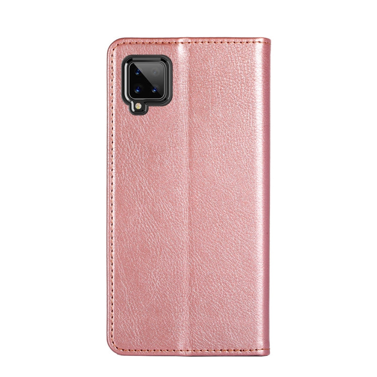 For Samsung Galaxy A42 5G PU + TPU Gloss Oil Solid Color Magnetic Horizontal Flip Leather Case with Holder & Card Slot & Wallet